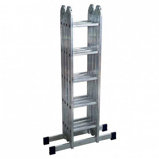 Лестница-трансформер шарнирная Alumet TL4044, алюминиевая, 4 x 4 ступени, 2,23 - 4,38 м фото