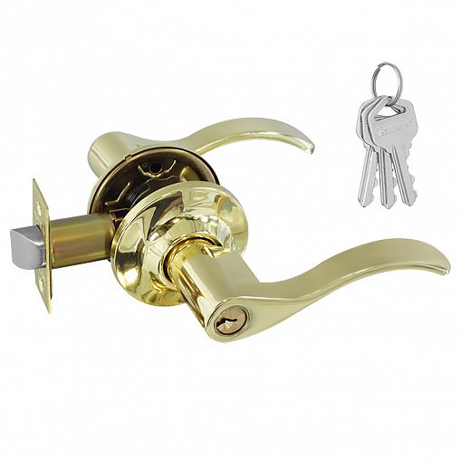 Ручка-защелка Нора-М Isparus НН-01, ключ/фиксатор, золото фото