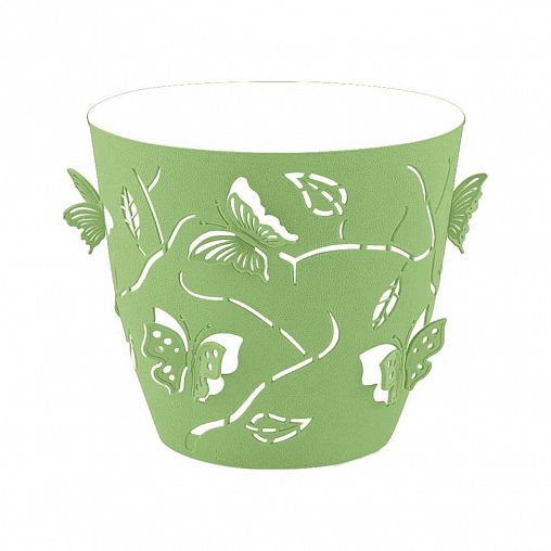 Горшок для цветов Plast Team Butterflies, 0,7 л, зеленое яблоко фото