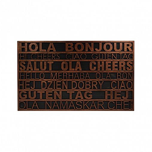 Коврик придверный резиновый Vortex Приветствие, 45 x 75 см фото