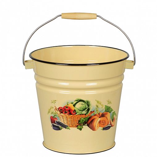 Ведро СтальЭмаль эмалированное декорированное 12 л фото