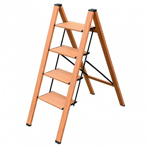 Стремянка алюминиевая Alumet AWD104, 4 широкие ступени, 1,09 м фото