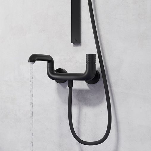 Смеситель для ванны IDDIS Twist, с управлением Push Control, черный матовый фото