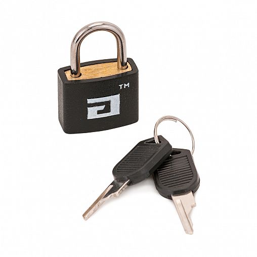 Замок навесной для чемоданов Аллюр ВС1Л-20, d 2,8 мм, 2 ключа, черный фото