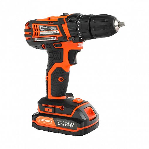 Дрель-шуруповерт аккумуляторная Patriot BR 141ES, 14,4 В, 2 x 2 Ач Li-ion, с 2 АКБ и ЗУ фото