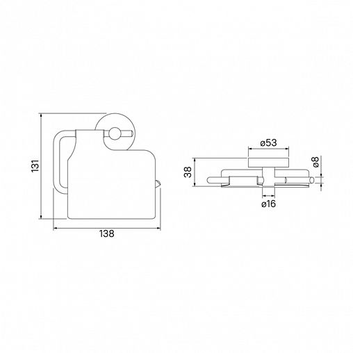 Держатель для туалетной бумаги IDDIS Sena, настенный, с крышкой, хром фото