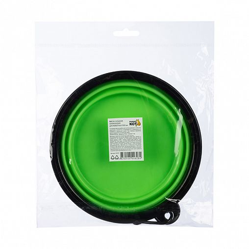 Миска для животных Рыжий кот, складная, 1 л фото