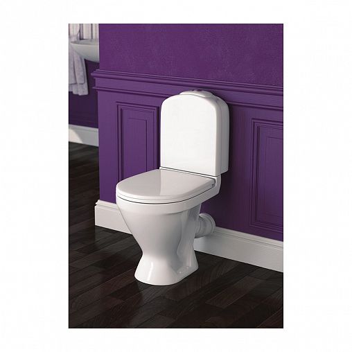 Унитаз напольный ободковый Sanita Luxe Classic Basic, сиденье термопласт, 64 x 35 x 79 см, белый фото