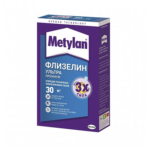 Клей для флизелиновых обоев Metylan Флизелин Ультра Премиум, 250 г фото
