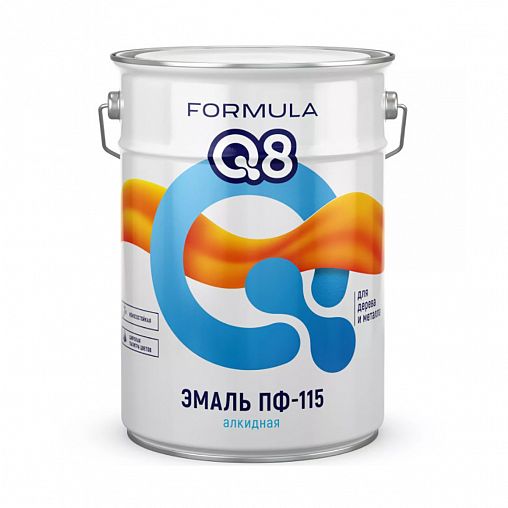 Эмаль ПФ-115 алкидная Formula Q8, глянцевая, 20 кг, голубая фото