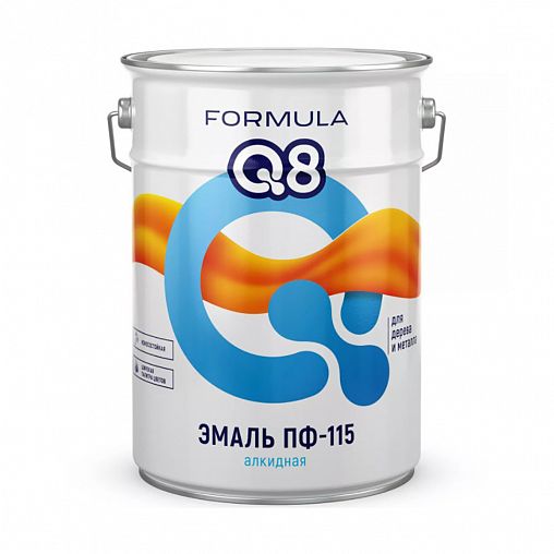Эмаль ПФ-115 алкидная Formula Q8, глянцевая, 20 кг, синяя фото