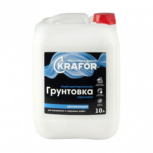 Грунтовка проникающая Krafor, 10 л фото