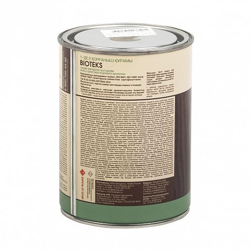 Защитный лессирующий состав для дерева Bioteks 2-в-1, 0,8 л, дуб фото