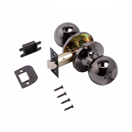 Ручка-защелка Стандарт 607 BK BN, фиксатор, черный никель фото