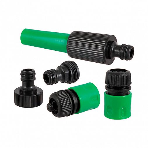 Набор для полива Park HL050, соединители 1/2", адаптеры 3/4", 5 предметов фото