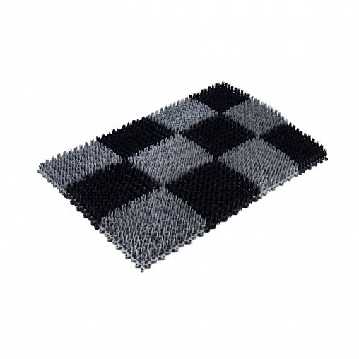 Коврик придверный SunStep Травка, 42 x 56 см, черно-серый фото