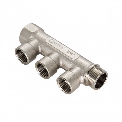 Коллектор универсальный СТМ, 1/2" x 3/4" x 3 выхода (внутренняя резьба) фото