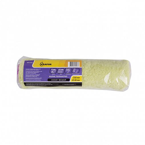 Валик запасной полиакриловый фасадный Krafor, D48 x 250 мм, ворс 18 мм, бюгель 8 мм фото