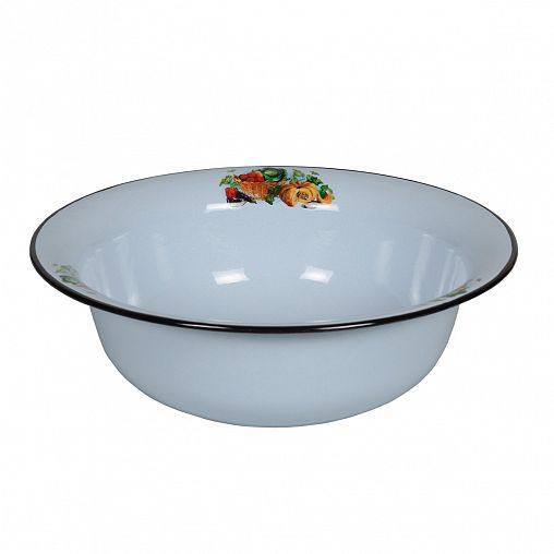 Таз эмалированный СтальЭмаль, 12 л, с декором фото