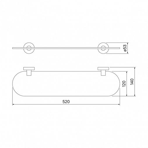 Полка в ванную IDDIS Sena, хром фото