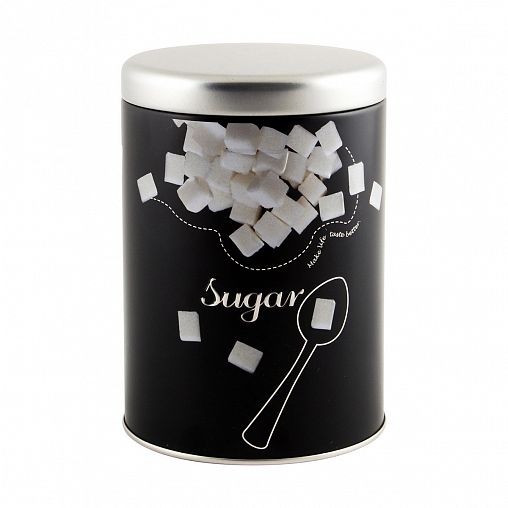 Банка для сыпучих продуктов Mallony Сахар, металлическая, с крышкой, 0,9 л фото