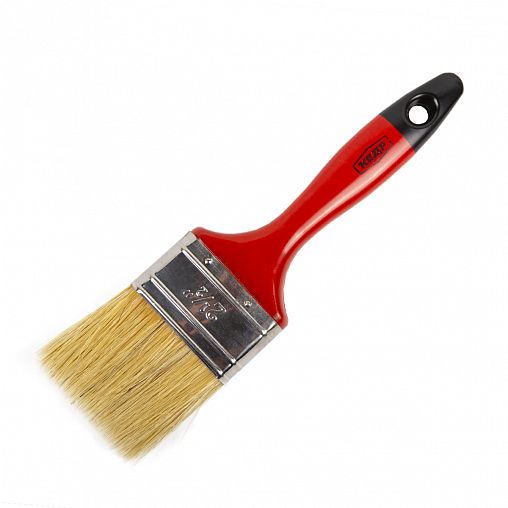 Кисть плоская Кедр Профи №2,5, натуральная щетина, пластиковая ручка, 63 мм фото