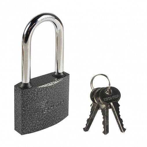 Замок навесной Tech-Top TH-03-01, с длинной дужкой, 120 x 60 x 24 мм, 3 ключа фото