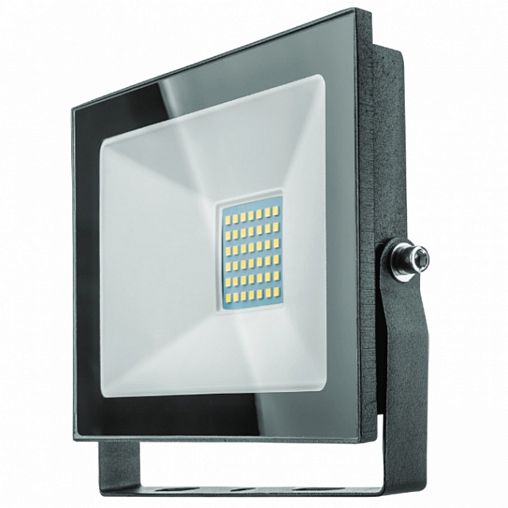 Прожектор светодиодный LED с датчиком движения Онлайт OFL, 50 Вт, 4000 K, IP65, черный фото