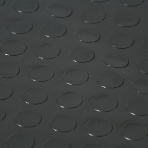 Коврик-дорожка SunStep Пятачки, ПВХ, 0,9 x 12 м, черный фото