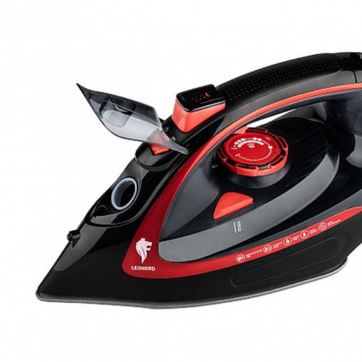 Утюг Leonord LE-1805, 2600 Вт, подошва керамическая, красно-черный фото