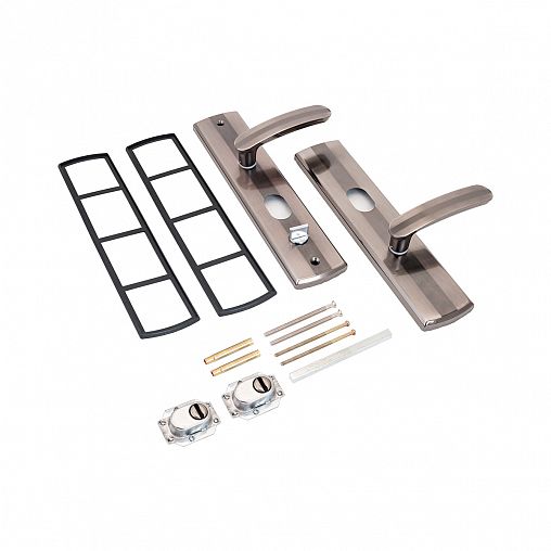 Ручка дверная на планке Стандарт РН-СТ217-R, правая, матовый никель фото