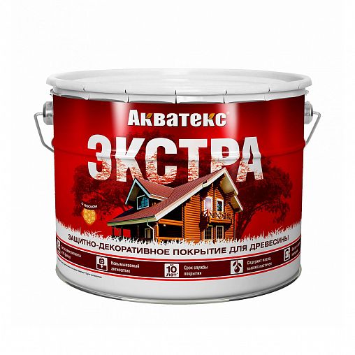 Защитно-декоративное покрытие для дерева Акватекс Экстра, полуглянцевое, 9 л, палисандр фото