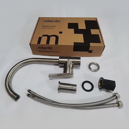 Смеситель для кухни Milardo Meal, сатин фото