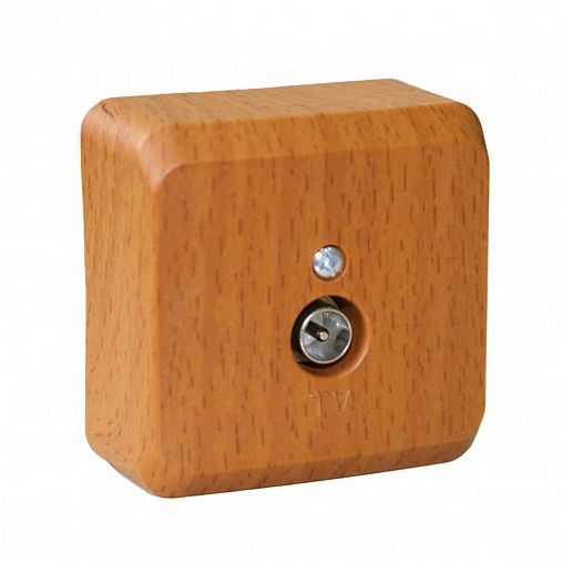 Розетка ТВ Systeme (Schneider) Electric Этюд, накладная, бук фото