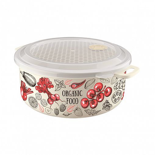 Емкость Phibo, круглая, 0,95 л, бежевая фото