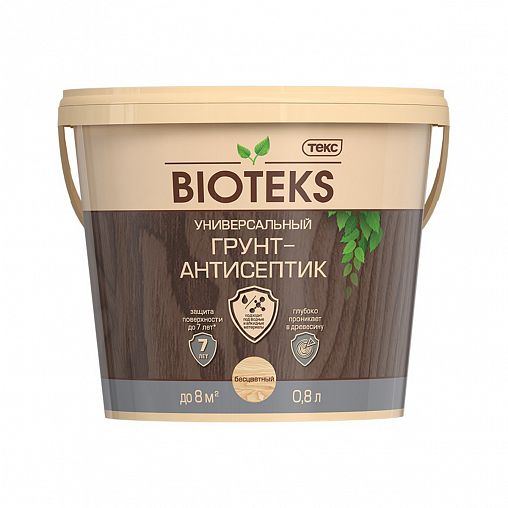 Грунт-антисептик универсальный Bioteks, 0,8 л фото