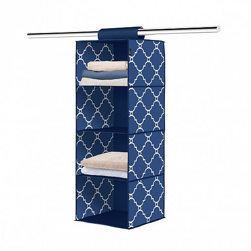 Кофр для хранения подвесной Nika Haushalt Scandinavian, 4 секции, 30 x 30 x 84 см фото