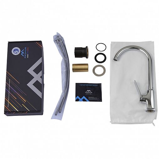 Смеситель для кухни Fashun A4086, хром фото