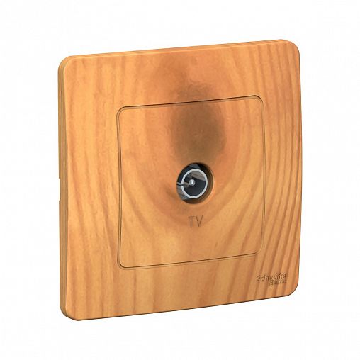 Розетка ТВ Systeme (Schneider) Electric Blanca, встраиваемая, ясень фото