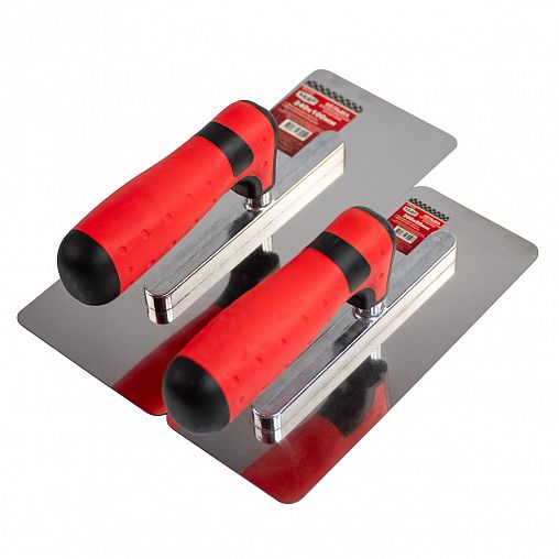 Гладилка для венецианской штукатурки Кедр, нержавеющая сталь, двухкомпонентная ручка, 200 x 80 мм фото