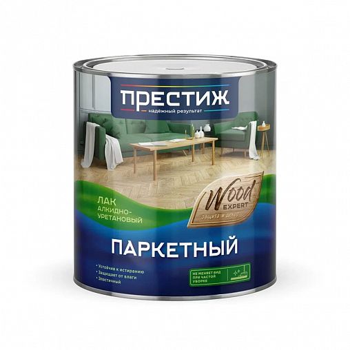 Лак паркетный Престиж, алкидно-уретановый, глянцевый, 2,5 л фото