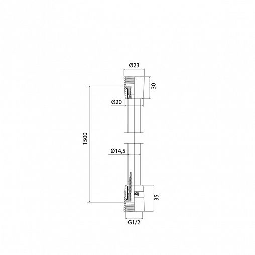 Шланг для душа IDDIS Optima Home, 1,5 м, серебро фото