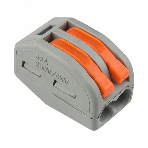 Клемма универсальная Rexant СМК 222-412, 2-проводная, 0,08 - 2,5/4 мм², серая, 20 шт фото