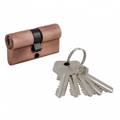 Цилиндровый механизм Нора-М ECO Z Л-60 (30-30), ключ/ключ, старая медь фото