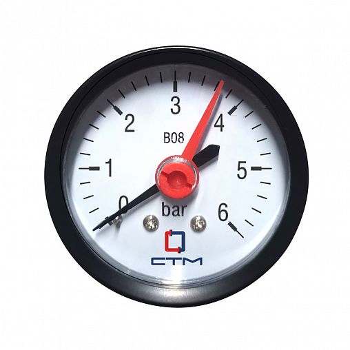 Манометр аксиального подключения СТМ CPM14A06, 1/4", до 6 бар фото