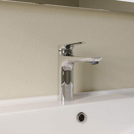 Смеситель для раковины с коротким изливом IDDIS Zodiac X, хром фото