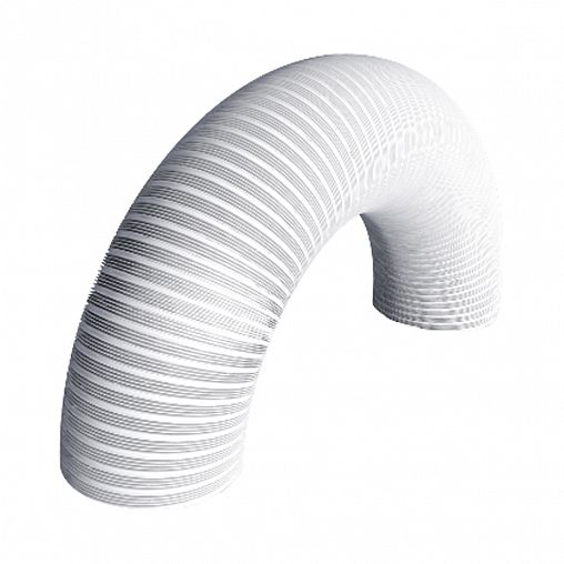 Канал алюминиевый гофрированный DiCiTi, 3 м, d=150 мм, белый фото