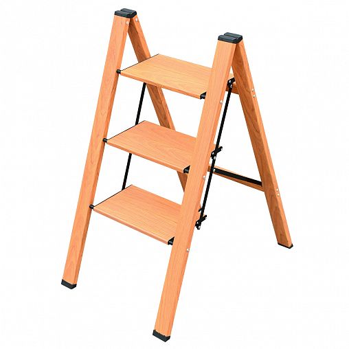 Стремянка алюминиевая Alumet AWD103, 3 широкие ступени, 0,88 м фото