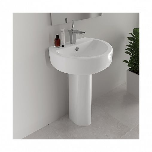 Пьедестал для раковины Sanita Luxe Art, 18 x 18 x 65 см, белый фото Пьедестал для раковины Sanita Luxe Art, 18 x 18 x 65 см, белый фото