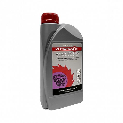 Масло моторное минеральное Интерскол 4T, 1 л фото